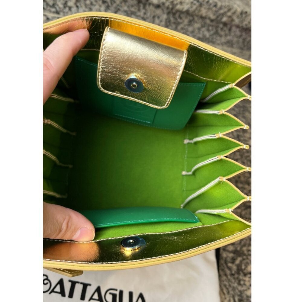 SARA BATTAGLIA GOLD ACCORDION MINI BAG - Picture 9 of 11